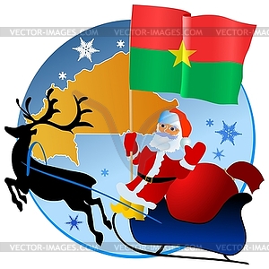 Merry Christmas, Burkina Faso! - vector clipart