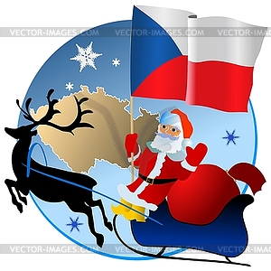 Merry Christmas, Czech Republic! - color vector clipart