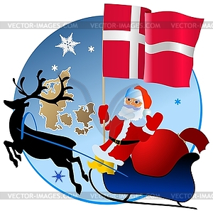 Merry Christmas, Denmark! - vector image