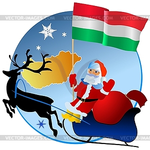 Merry Christmas, Hungary! - vector clip art