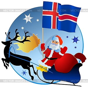 Merry Christmas, Iceland! - vector image