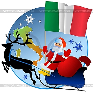 Merry Christmas, Italy! - vector clip art