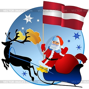 Merry Christmas, Latvia! - vector clipart