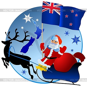 Merry Christmas, New Zealand! - vector clipart