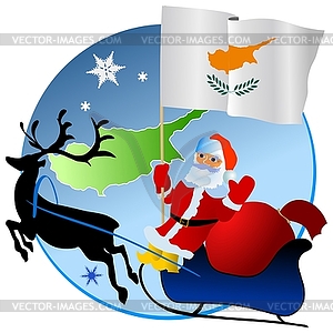 Merry Christmas, Cyprus! - vector clip art