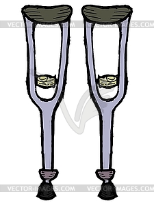 Crutch - vector clipart