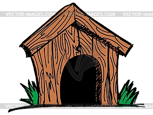 Dog house - vector image