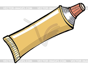 Tube of toothpaste and other paste - vector image