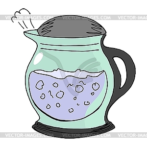 Electric kettle - royalty-free vector clipart