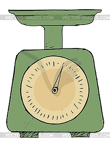 Domestic weigh-scales - vector image