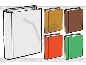Set of blank book covers - vector clip art