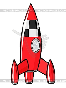 Toy rocket, image - vector image