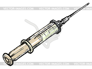 Syringe, image - vector clipart