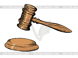 Court gavel - vector image