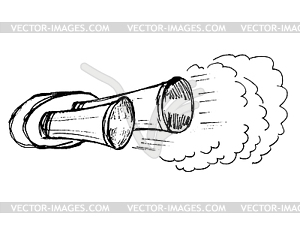 Car exhaust pipe - royalty-free vector clipart