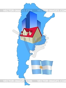 Real estate in Argentina - vector clipart