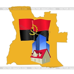 Real estate in Angola - vector clip art