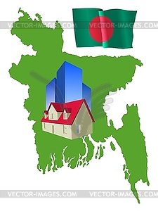Недвижимость в Бангладеш - стоковый клипарт