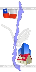Недвижимость в Чили - клипарт в векторе / векторное изображение