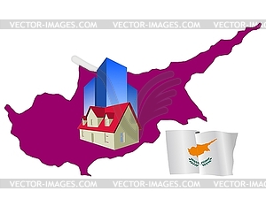 Real estate in Cyprus - vector clipart / vector image