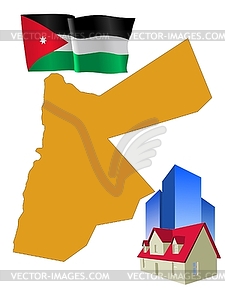 Real estate in Jordan - vector image