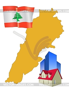 Real estate in Lebanon - vector image