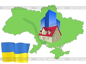 Real estate in Ukraine - vector clip art