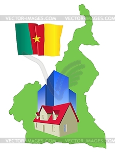 Real estate in Cameroon - vector clipart