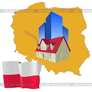 Real estate in Poland - vector image