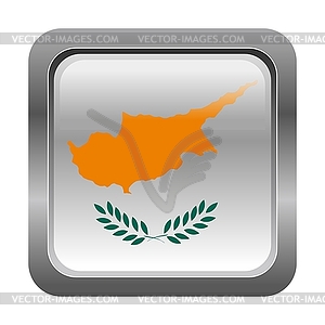 Металлические кнопки в цветах Кипре - стоковый клипарт