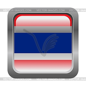 Metallic button in colors of Thailand - vector clipart