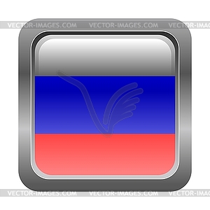 Metallic button in colors of Russia - vector clipart / vector image