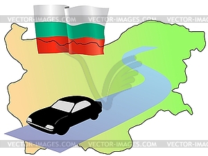 Roads of Bulgaria - vector image