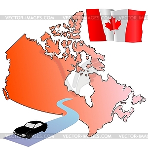 Roads of Canada - vector image