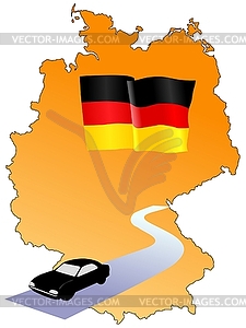 Roads of Germany - vector clipart