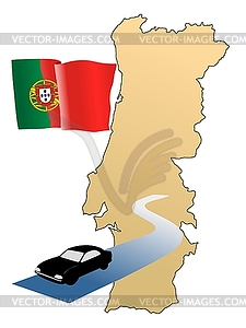 Roads of Portugal - vector clipart