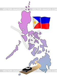 Roads of Philippines - vector image