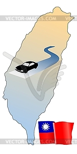 Roads of Taiwan - vector EPS clipart