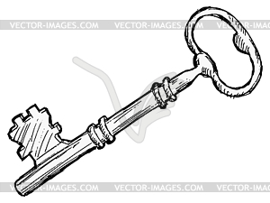 Vintage key - vector clipart