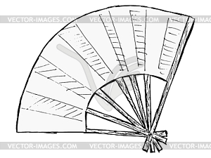 Японский веер - векторный эскиз
