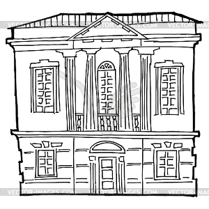 House in classical style - vector image