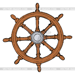 Штурвал корабля - клипарт в векторном формате