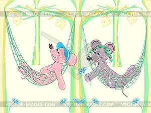 Hammock Love card - royalty-free vector image