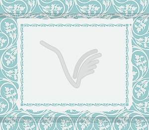 Frame on a ornamental background - stock vector clipart