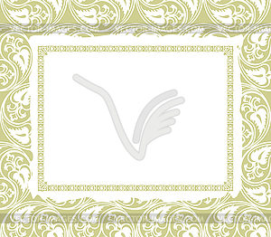 Frame on a ornamental background - vector clip art