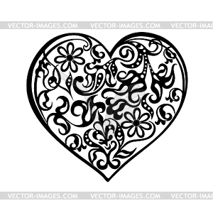 Heart black - vector clipart / vector image