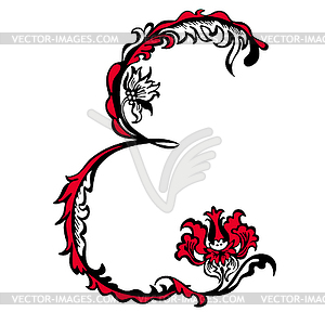 Letter E - vector clipart