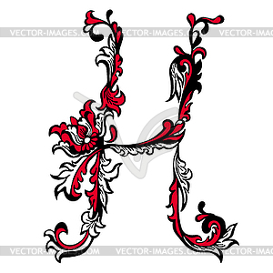 Letter H - royalty-free vector image