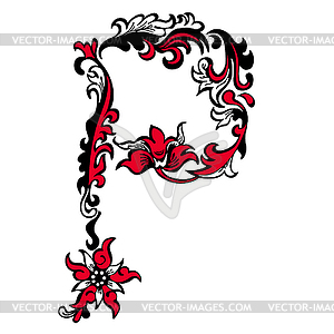 Letter P - vector image