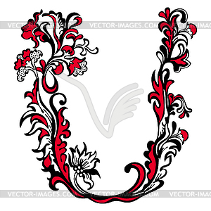 Letter U - vector image